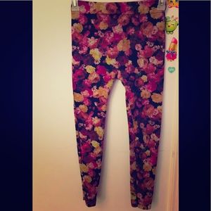 Thick floral leggings